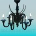 3d model Chandelier made of black glass - preview