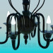 3d model Chandelier made of black glass - preview