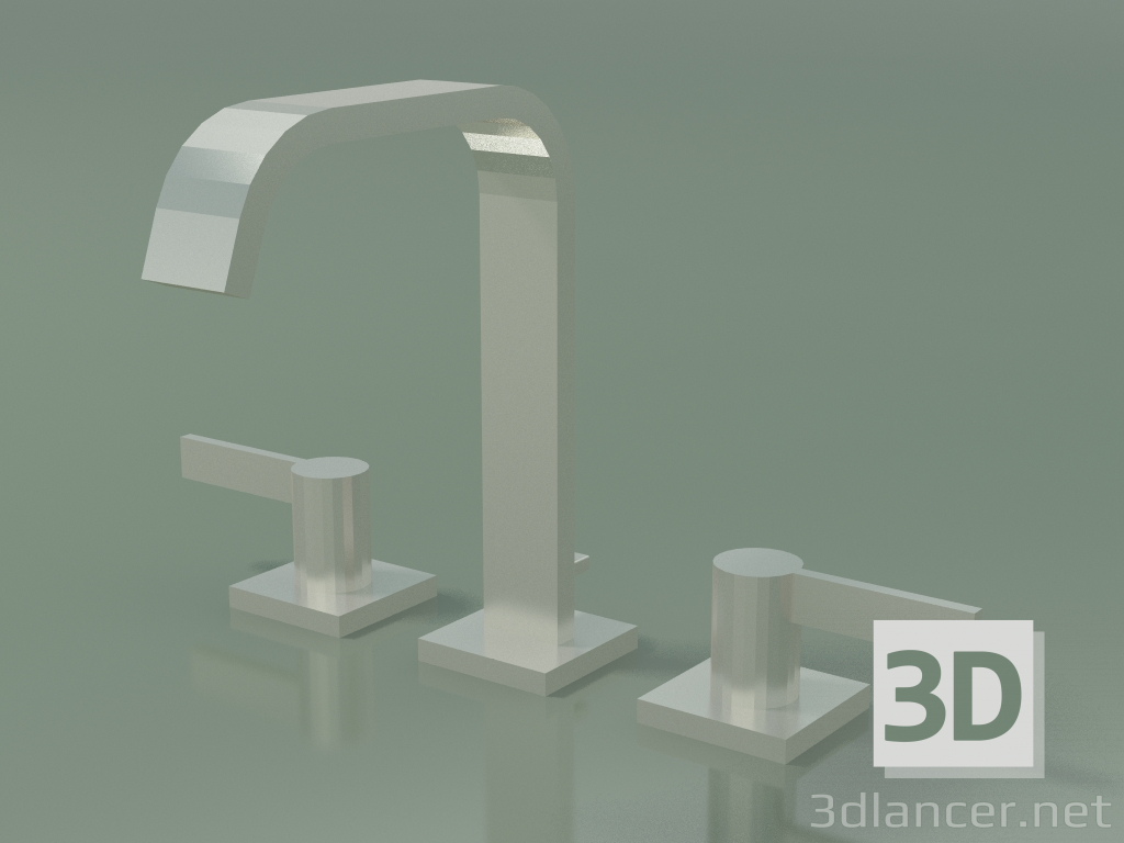 Modelo 3d Torneira para lavatório de três furos com resíduos (20 713 670-060010) - preview