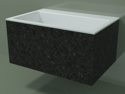 Lavabo sospeso (02R142302, Nero Assoluto M03, L 72, P 48, H 36 cm)