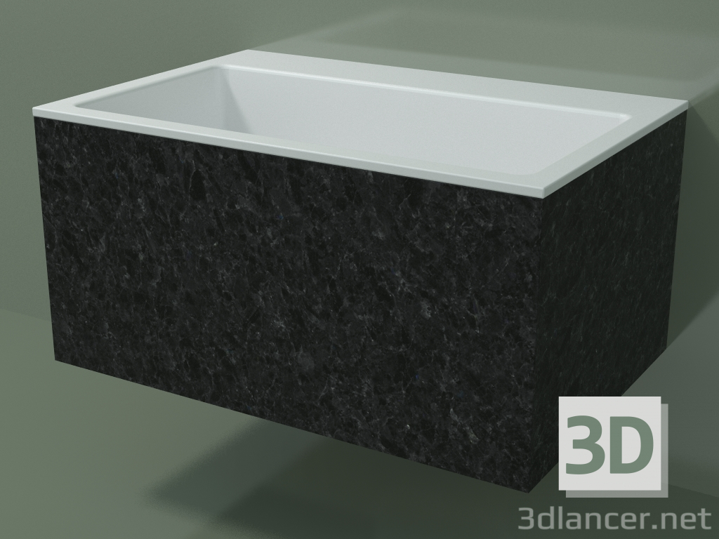 modèle 3D Lavabo suspendu (02R142302, Nero Assoluto M03, L 72, P 48, H 36 cm) - preview