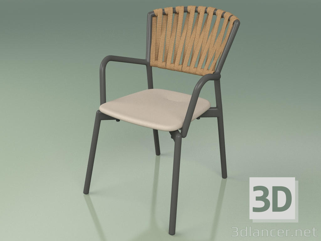 3d model Sillón 121 (Metal Ahumado, Mole Resina Poliuretano) - vista previa