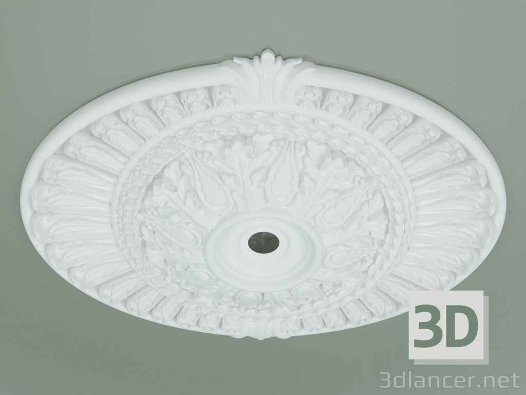 Modelo 3d Roseta com ornamento RW039 - preview