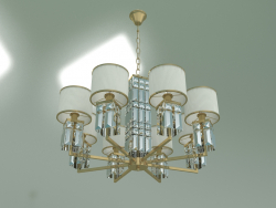 Lustre suspenso 10099-8 (cristal transparente dourado)