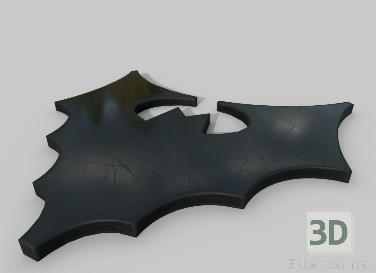 3d model bat silhouette - preview