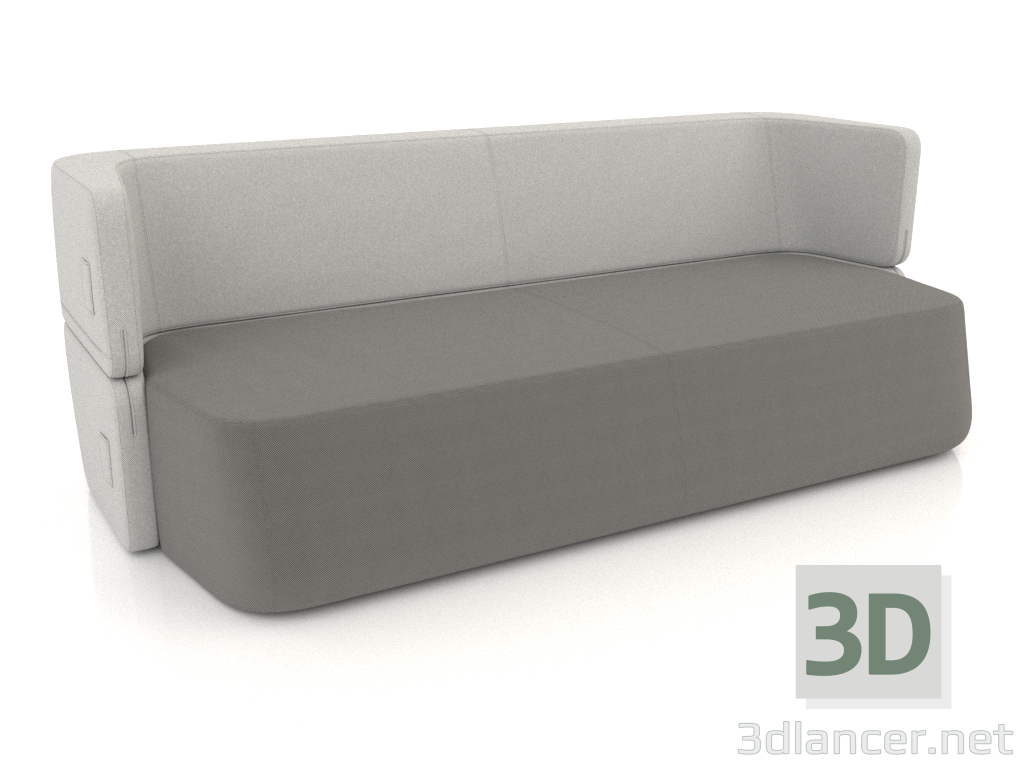 3d model Sofa-bed for 3 people (folded) - preview