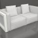 3d model 2-seater sofa (Agate gray) - preview