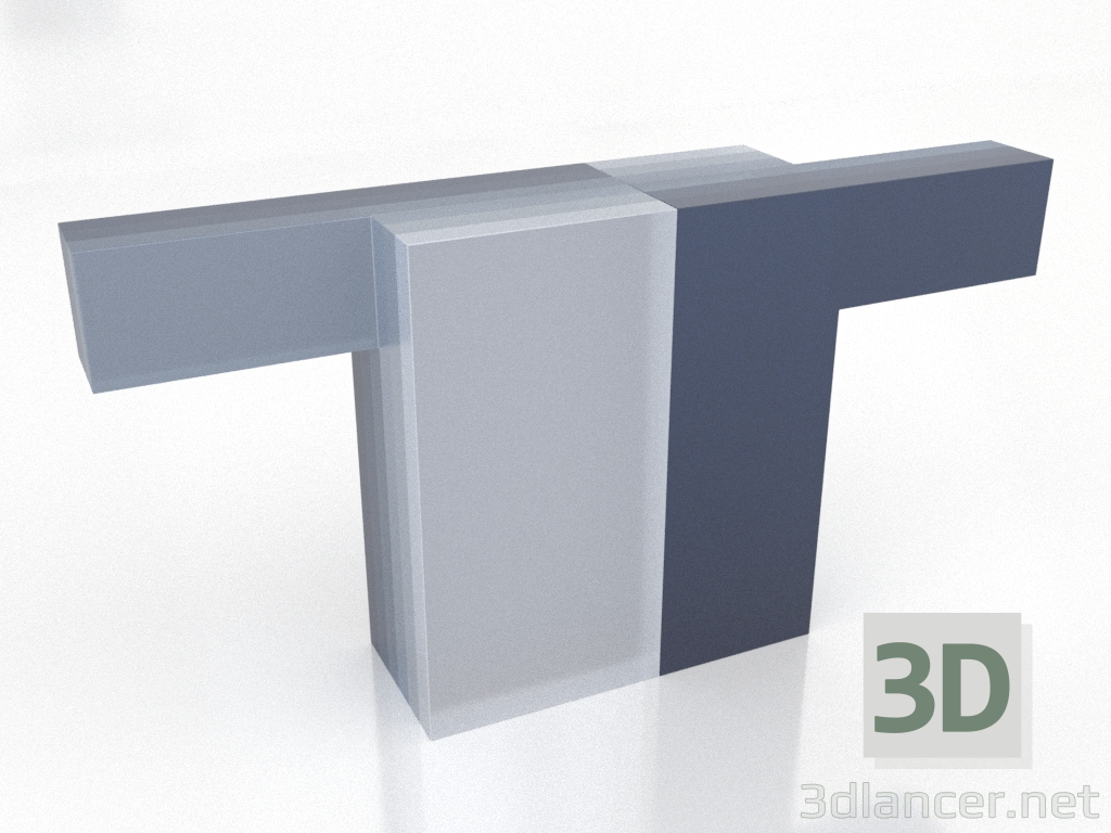 modello 3D Consolle GLASS CANDY (opzione 2) - anteprima modello 3D Consolle GLASS CANDY (opzione 2) - anteprima