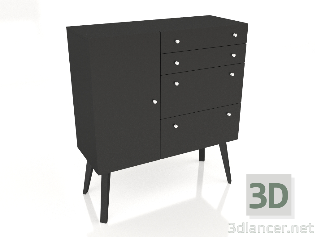3d model Big Lutreola chest of drawers (option 8) - preview