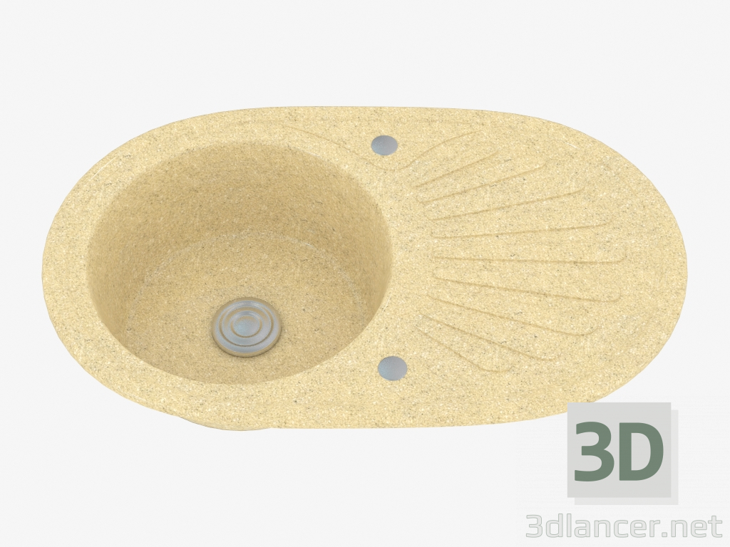 3d model fregadero de la cocina Fiesta (ZRS 211B, 97h60h20) - vista previa