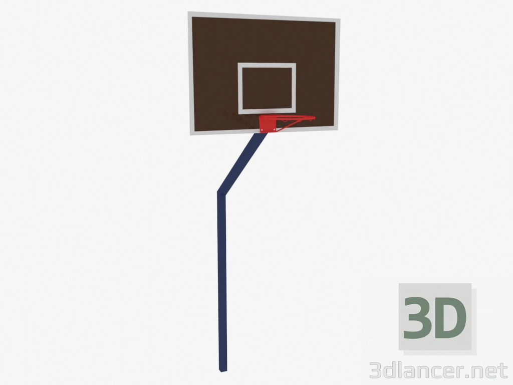 3d model Element of the sports field Basketball rack (without net) (7910) - preview