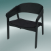 3d model Lounge Chair Cover (Black Refine Leather, Black) - preview