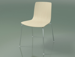 Silla 3906 (4 patas metálicas, abedul blanco)