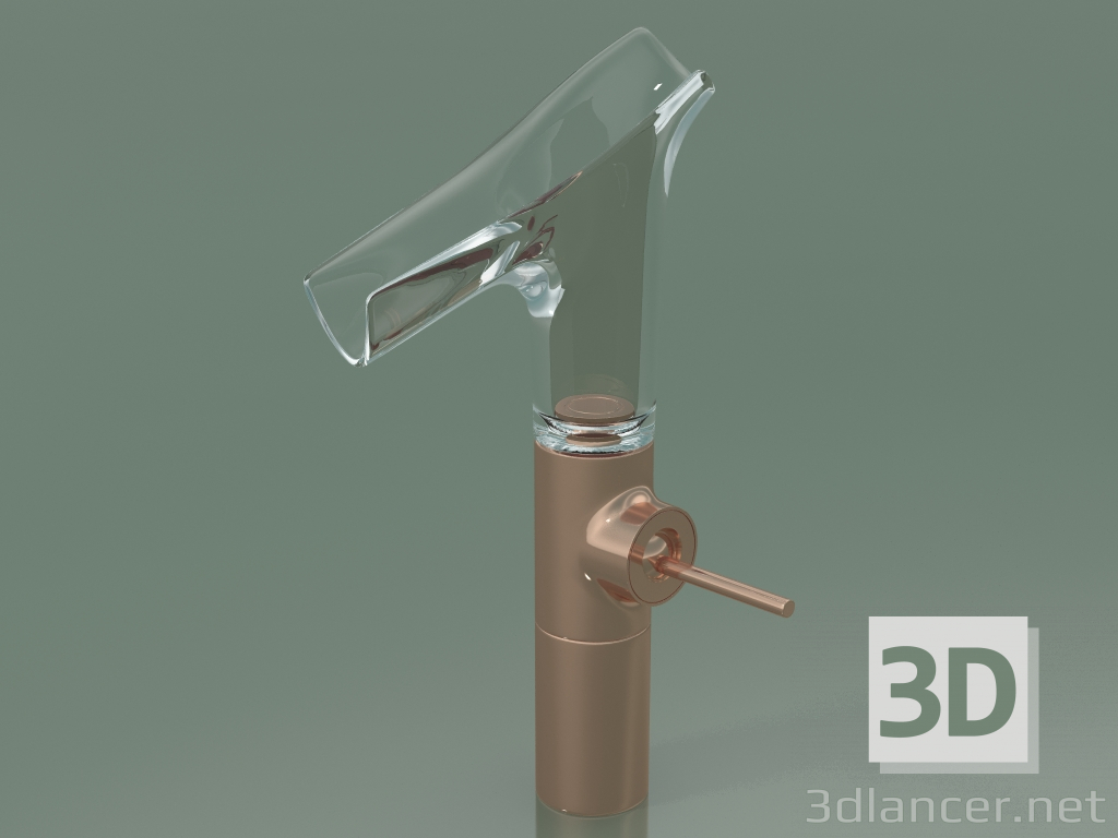 3d model Mezclador de lavabo 220 con caño de vidrio (12114300) - vista previa