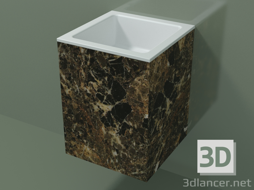 3D Modell Wandwaschbecken (02R113101, Emperador M06, L 36, P 36, H 48 cm) - Vorschau