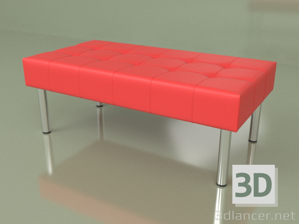 modello 3D Banchetto doppio Business (pelle Red2) - anteprima