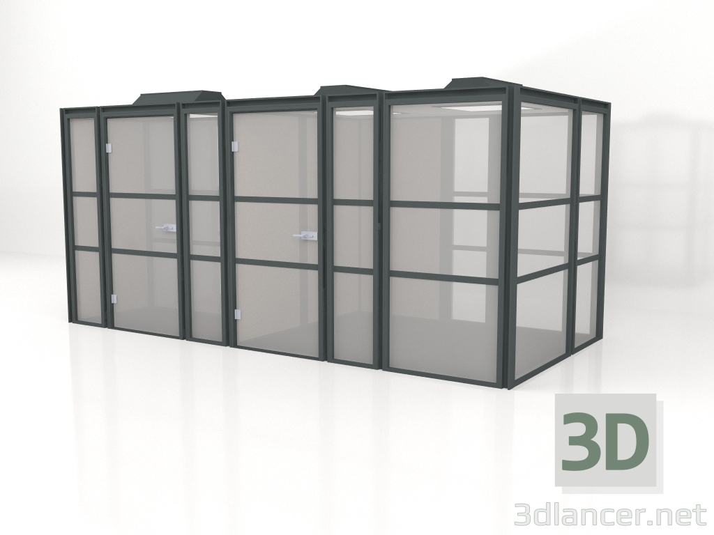 3d model Cabina de oficina Hako Meeting XL HK06 (2225X4913) - vista previa