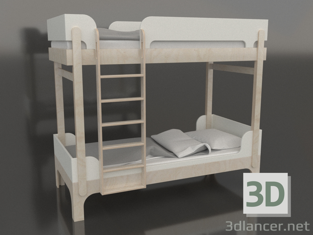 modello 3D Letto a castello TUNE Q (UNTQA2) - anteprima