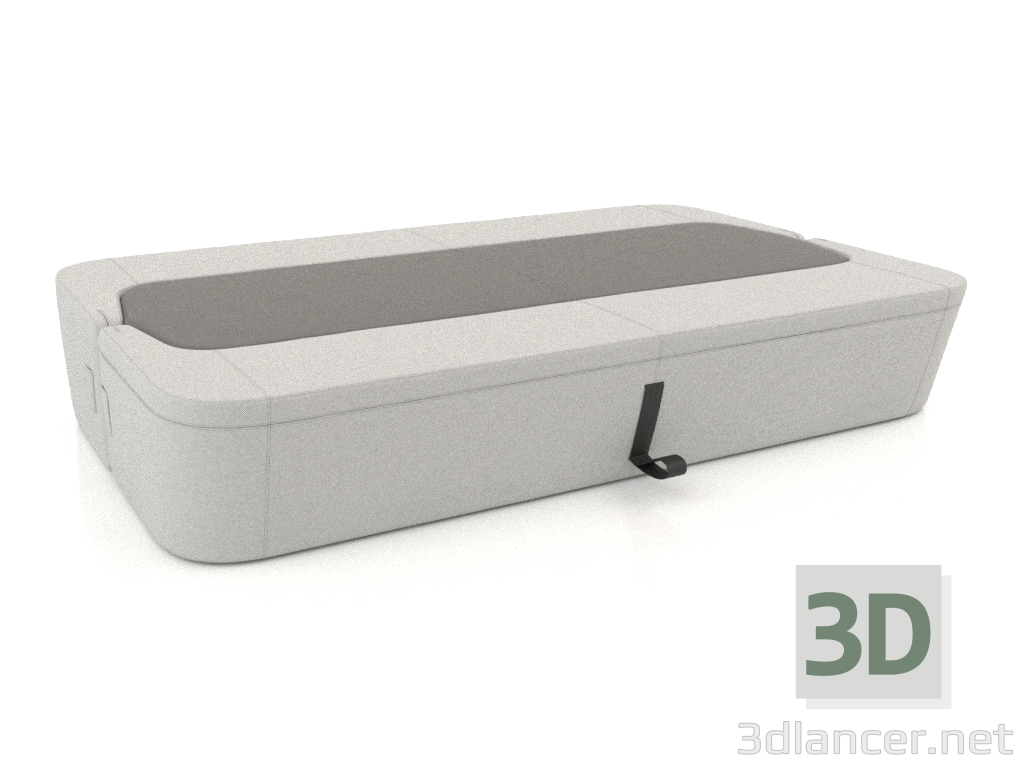 3d model Sofá-cama para 3 personas (desplegado) - vista previa