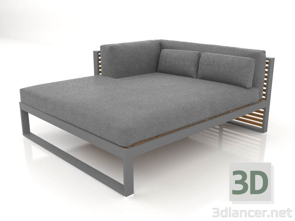 3d модель Диван модульний XL, секція 2 ліва, штучне дерево (Anthracite) – превью