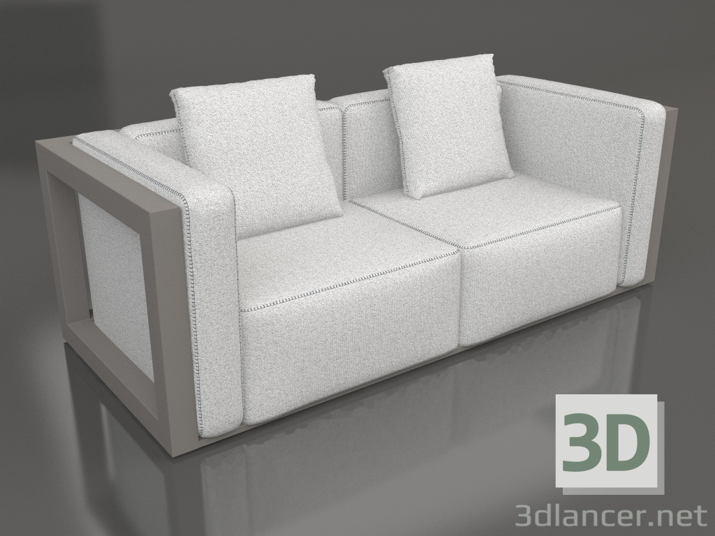 modèle 3D Canapé 2 places (Gris quartz) - preview