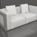 3d model 2-seater sofa (Quartz gray) - preview