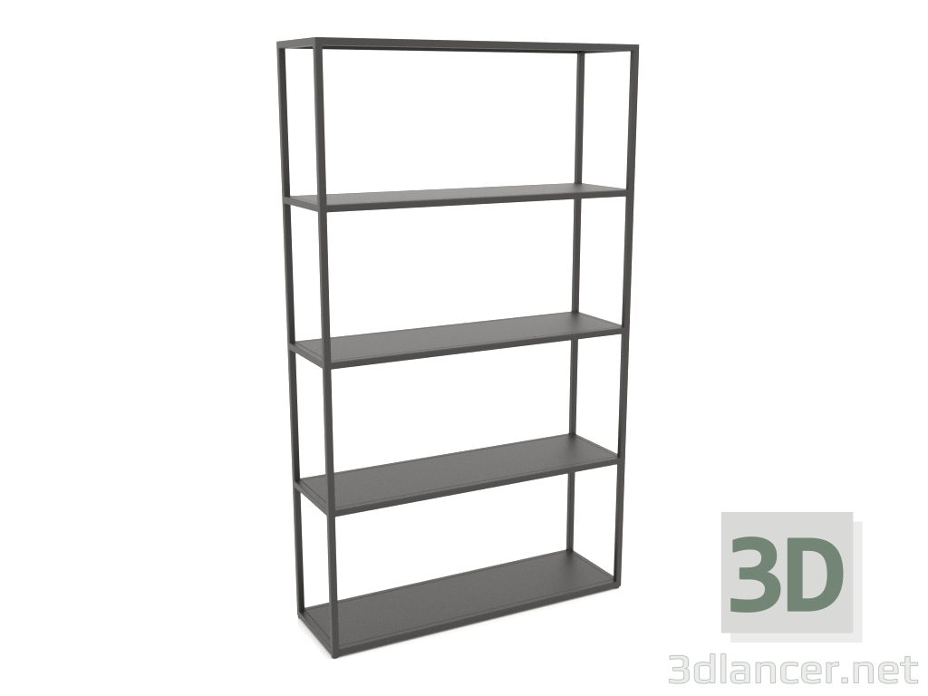 3D Modell Großes rechteckiges Regal (METALL, 100x30x170, 5 Regale) - Vorschau