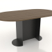 modèle 3D Table à manger OVAL 1600x900 mm (frêne éclairci noyer) - preview