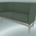 3D Modell Doppelsofa Mayor (AJ6, H 82 cm, 62 x 138 cm, weiß geölte Eiche, Divina - 944) - Vorschau