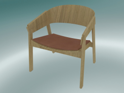 Housse de chaise longue (cuir raffiné cognac, chêne)