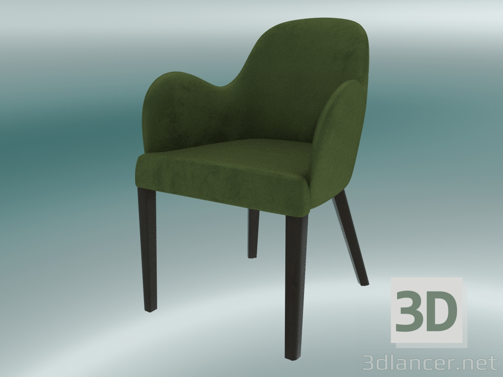 3d model Emily Half Chair (Green) - preview