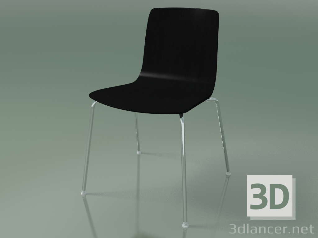 modèle 3D Chaise 3906 (4 pieds en métal, bouleau noir) - preview