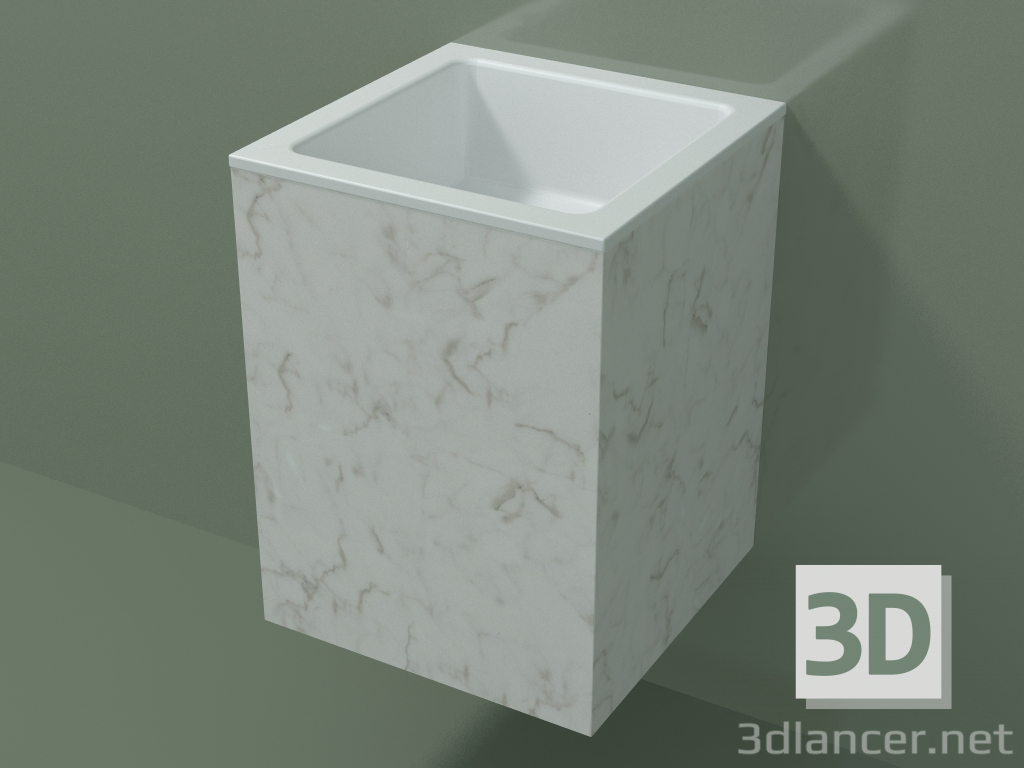 3D modeli Duvara monte lavabo (02R113101, Carrara M01, L 36, P 36, H 48 cm) - önizleme