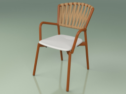 Fauteuil 121 (Métal Rouille, Résine Polyuréthane Gris)