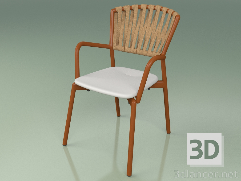 3d model Armchair 121 (Metal Rust, Polyurethane Resin Gray) - preview