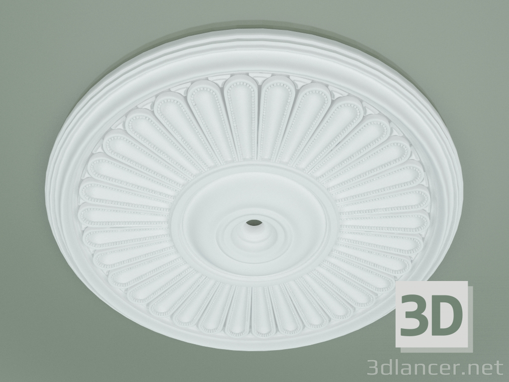 Modelo 3d Roseta com ornamento RW040 - preview