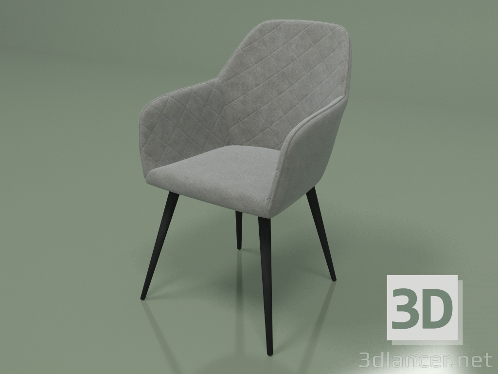 modello 3D Sedia Antiba (grigio scuro) - anteprima