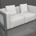 3d model 2-seater sofa (Anthracite) - preview