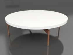 Table basse ronde Ø120 (Blanc, DEKTON Zenith)