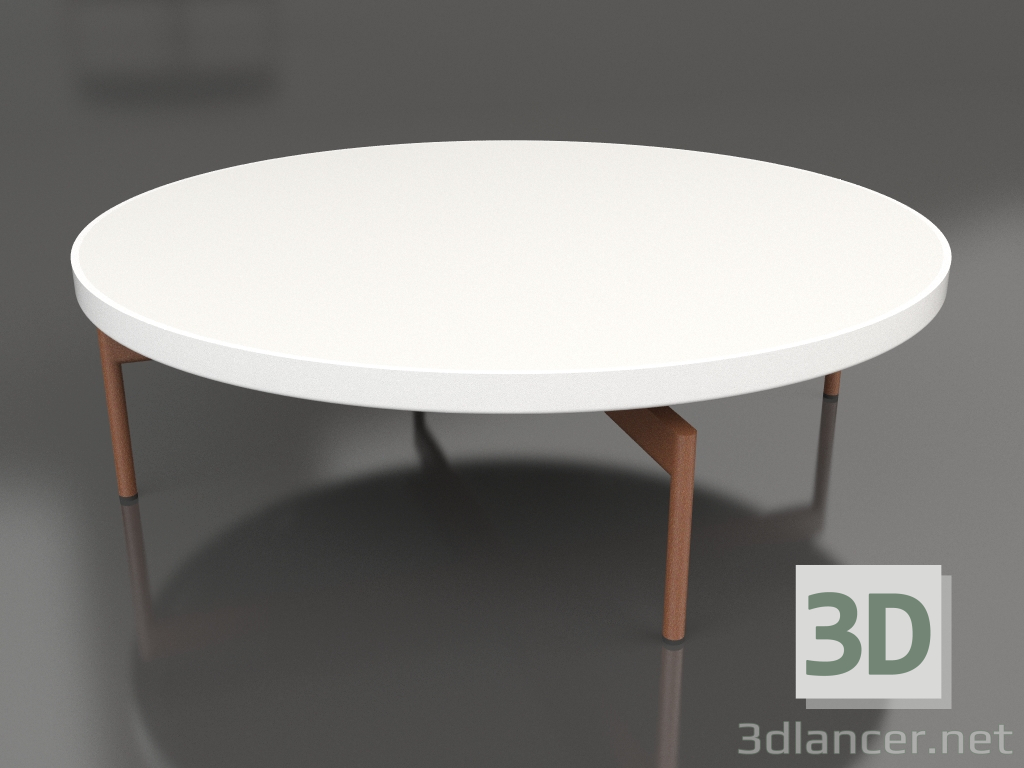 3d model Mesa de centro redonda Ø120 (Blanco, DEKTON Zenith) - vista previa