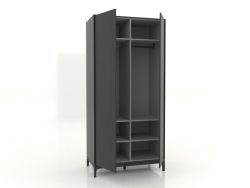 Kleiderschrank FARGO 1050x600x2200 mm (Eiche schwarz, offen)