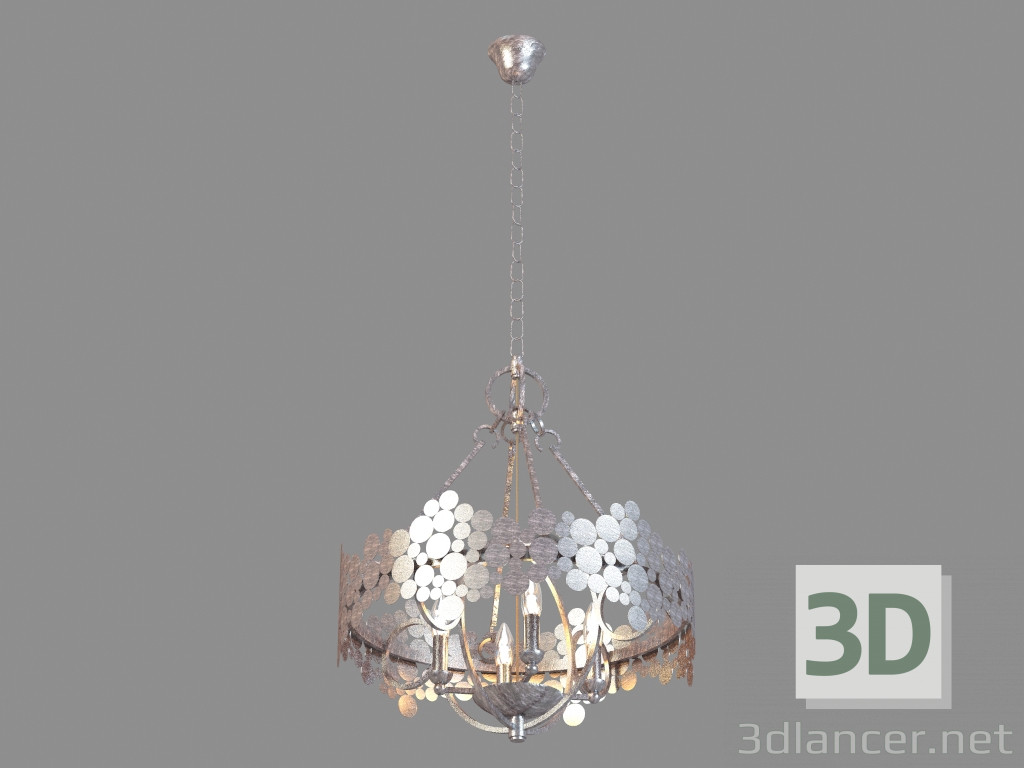 modello 3D Lampadario A8857SP-4BG - anteprima