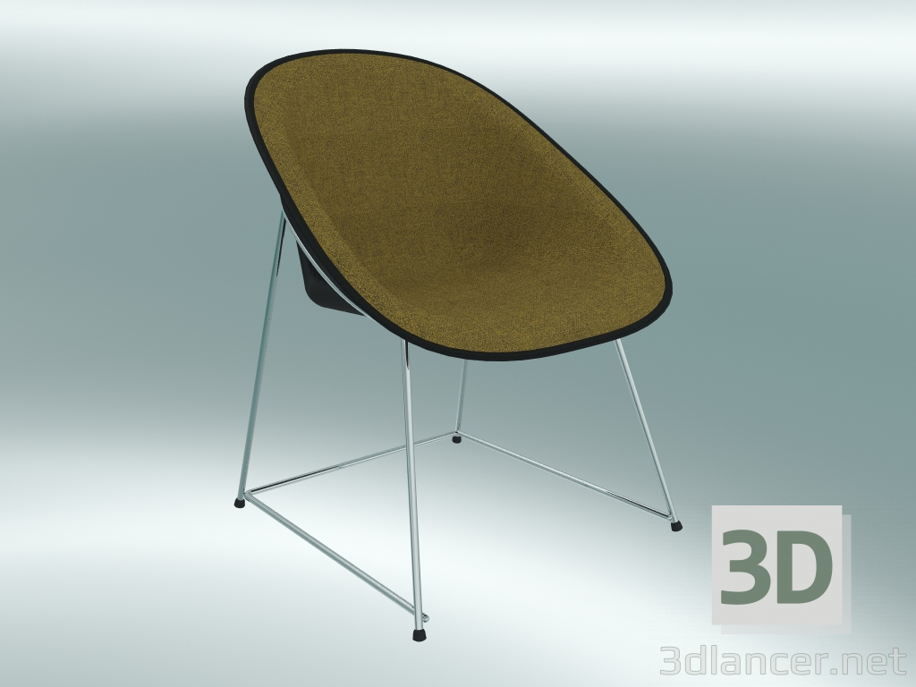 Modelo 3d Poltrona CUP poltrona (1950-12, cromado, preto ABS) - preview