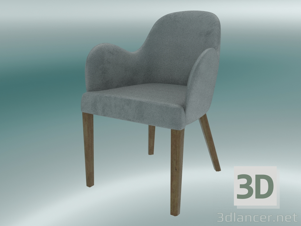 modello 3D Emily Half Chair (Grigio) - anteprima