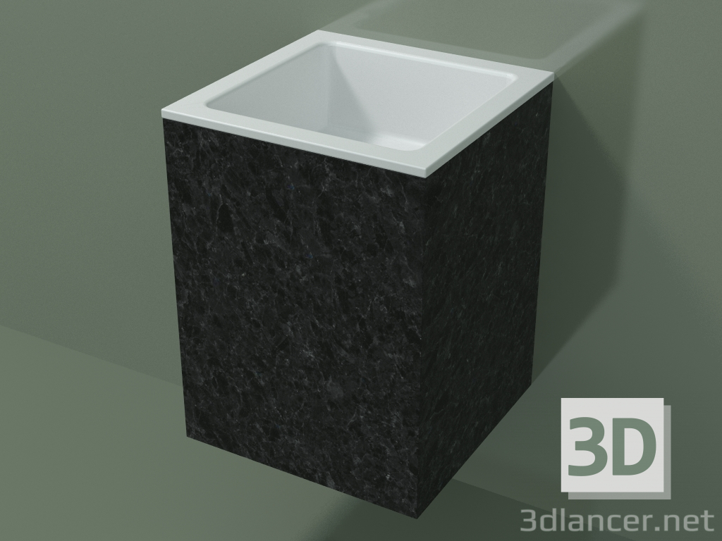 3d model Wall-mounted washbasin (02R113101, Nero Assoluto M03, L 36, P 36, H 48 cm) - preview