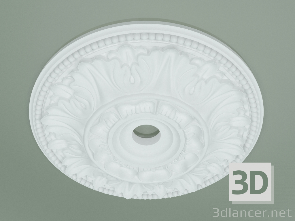 modello 3D Rosetta con ornamento RW041 - anteprima