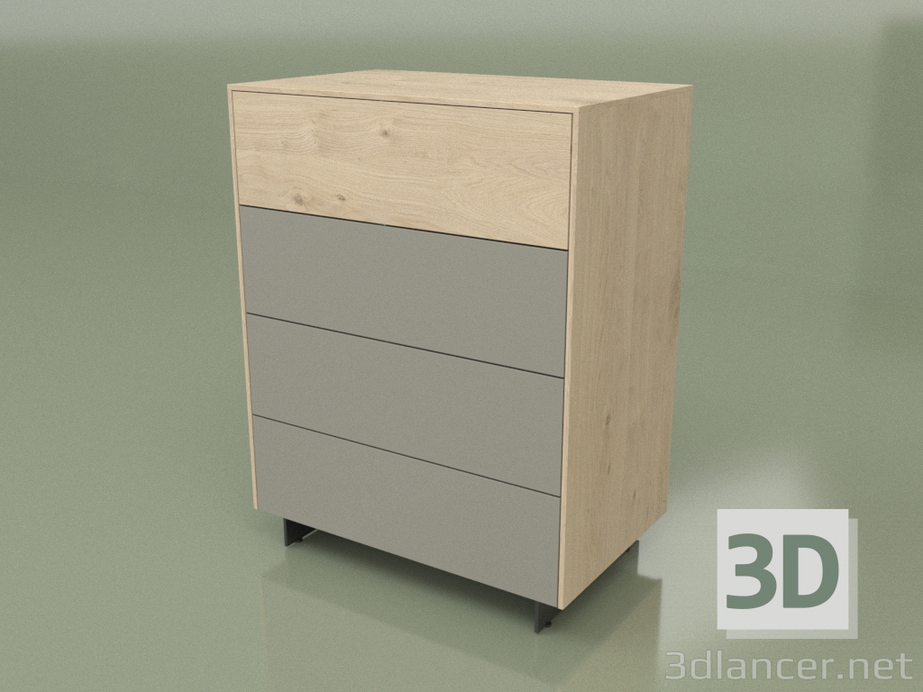 3d model Chest of drawers CN 300 (Champagne, Gray) - preview