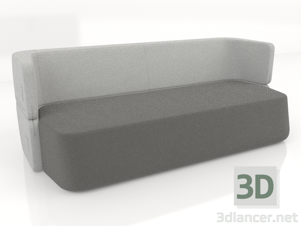 Modelo 3d Sofá-cama para 3 pessoas (dobrado) - preview