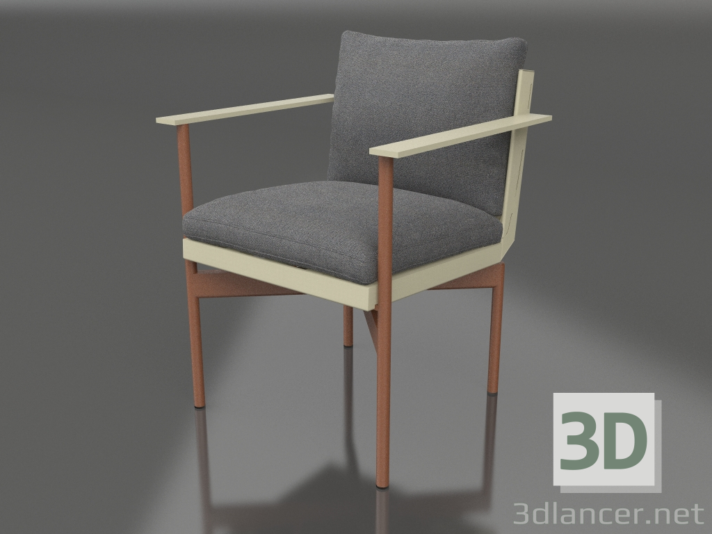 3d model Dining chair (Gold) - preview