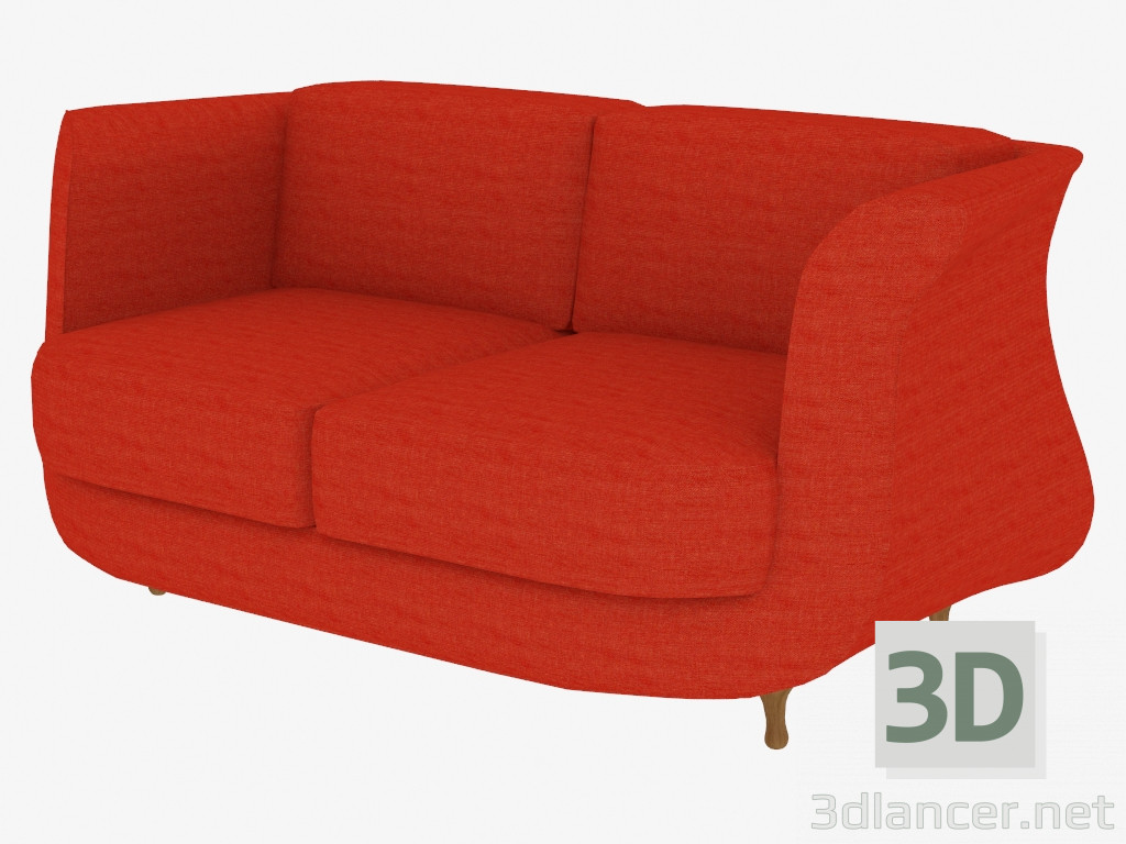 3D Modell Sofa modernes Doppelzimmer - Vorschau